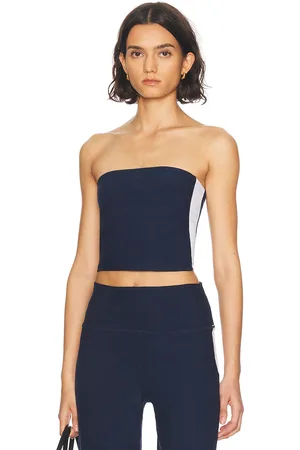 Beyond Yoga Spacedye Strapless Stripe Top in