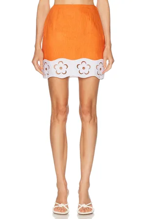 Staud Margaux Linen Skirt in