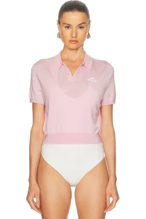 Alexander Wang Short Sleeve Polo Tee in
