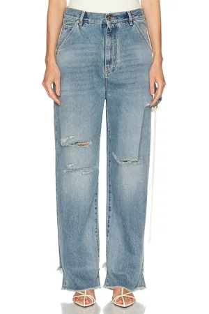 DARKPARK Lisa Chain Adorned Loose Fit Carpenter Straight Leg in