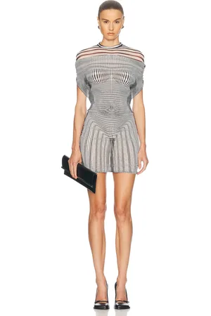 Jean Paul Gaultier Mariniere Body Morphing Short Dress in