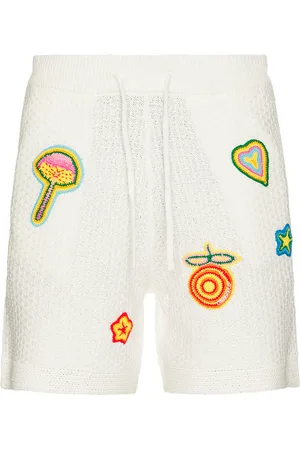 Casablanca Crochet Shorts With Patches in