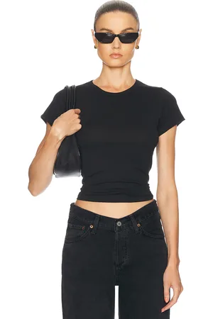 ÉTERNE Fitted Crewneck Short Sleeve Top in