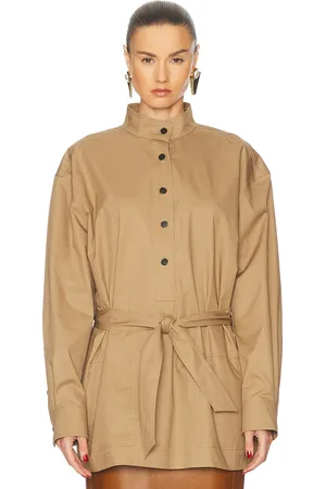 Saint Laurent Belted Long Sleeve Top in