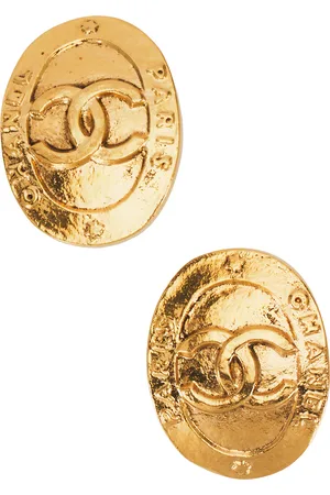 CHANEL CC Oval Clip-On Earrings in