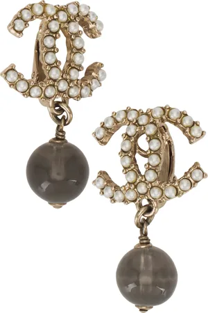 CHANEL CC Pearl Clip-On Earrings in