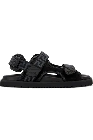 VERSACE Greek Ribbon Strap Sandals in