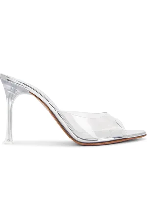 Amina Muaddi Alexa Pvc Glass Slipper Mule in