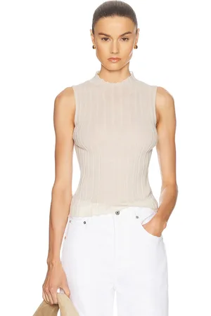 Guest In Residence Rib Mockneck Shell in