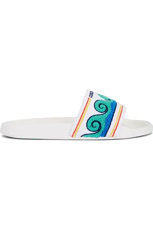 Casablanca Embroidered Terry Slider in