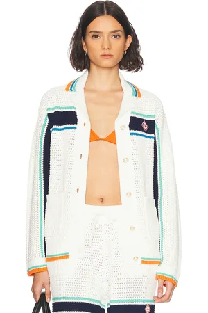 Casablanca Crochet Effect Tennis Shacket in