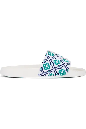 Casablanca Embroidered Terry Slider in