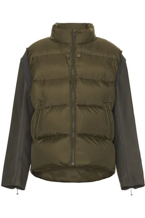UNDERCOVER Leather Sleeve Puffer Blouson in