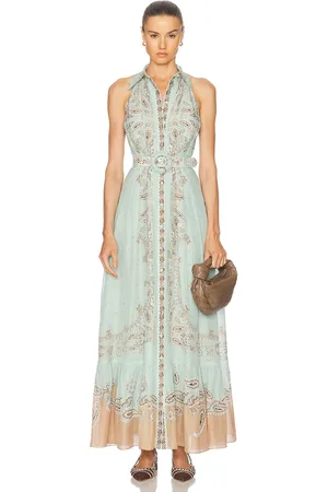HEMANT AND NANDITA Long Shirt Buckle Belt Dress in