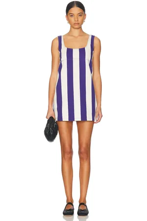SIMON MILLER Sahara Striped Denim Dress in