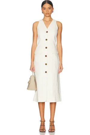 SIMON MILLER Zapata Linen Midi Dress in