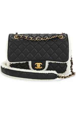 CHANEL Shearling & Lambskin Flap Bag in