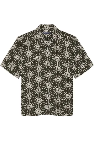 Frescobol Carioca Castro Linen Copa Sol Printed Shirt in