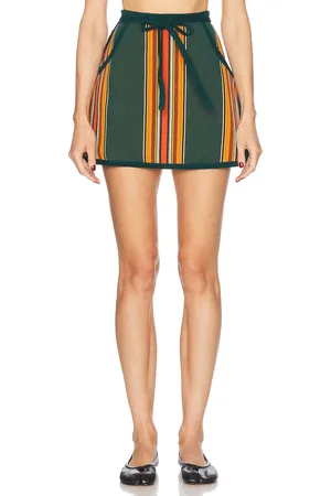BODE Parakeet Stripe Skirt in