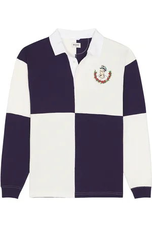 BODE Grandfather Polo in Navy White in
