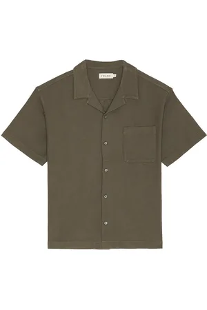 Frame Jacquard Relaxed Camp Collared Shirt in