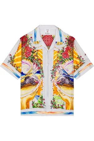 Casablanca Short Sleeve Cuban Collar Shirt in