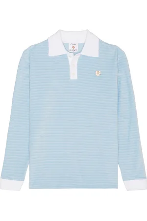 Casablanca Long Sleeve Velour Polo in