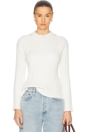 ENZA COSTA Chunky Cotton Fisherman Sweater in