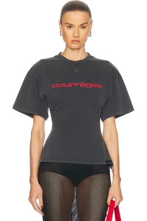Courrèges Belted Printed Stone T-Shirt in