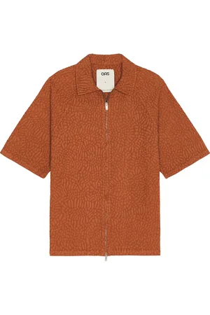 Oas Terracotta Turleo Zack Full Zip Shirt in