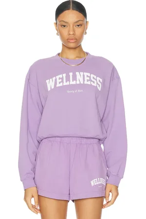Sporty & Rich Wellness Ivy Cropped Crewneck Sweatshirt in