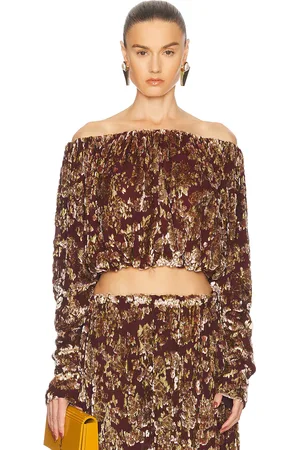 Saint Laurent Off The Shoulder Blouse in