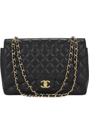 CHANEL Caviar Jumbo Double Flap Bag in