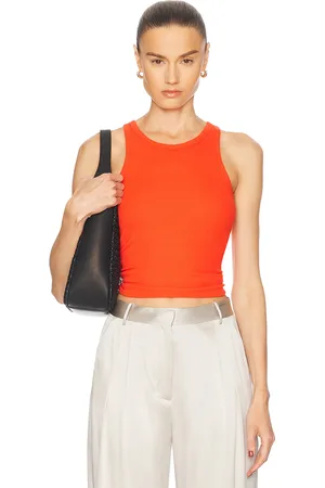ÉTERNE High Neck Fitted Tank Top in