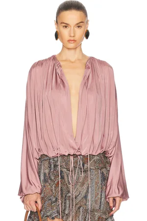 Saint Laurent Long Sleeve Blouse in