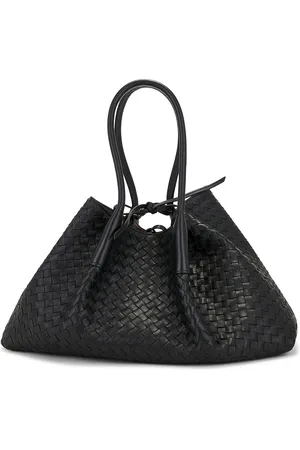 Bottega Veneta New Tote Bag in Black Fondant & Muse Brass