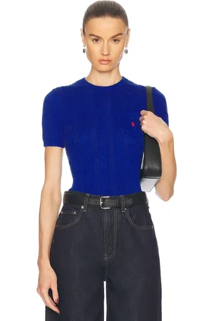 Ralph Lauren Cable-knit Cotton Short-sleeve Sweater in