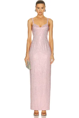 AREA Crystal Embellished Gown in