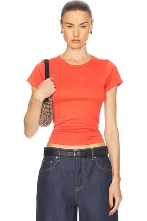 ÉTERNE Fitted Crewneck Short Sleeve Top in