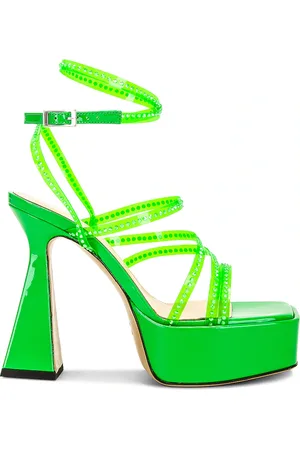 Mach & Mach Crystal Embellished Platform Sandal in