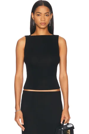 ENZA COSTA Silk Knit Sleeveless Boatneck Top in