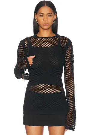 Helmut Lang Mesh Long Sleeve Top in
