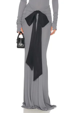 Helsa The Althea Jersey Skirt With Bow in