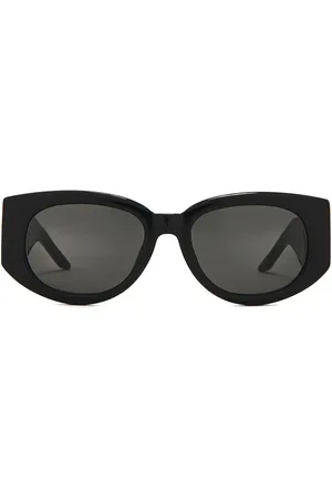 Casablanca Acetate Metal Oval Wave Sunglasses in