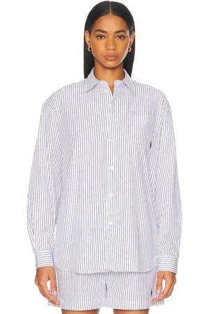 Sporty & Rich Oversized Button Down Top in