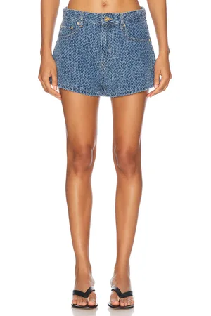 Ganni Fluffy Denim Short in