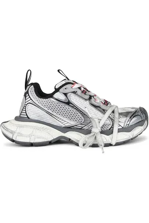 Balenciaga 3XL Satin Sneaker in Grey White & Red