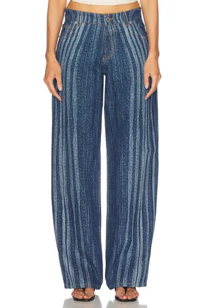 Jean Paul Gaultier Spiral Wide Leg Jeans in
