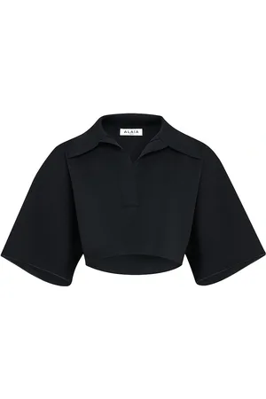 Alaïa Crop Polo Top in