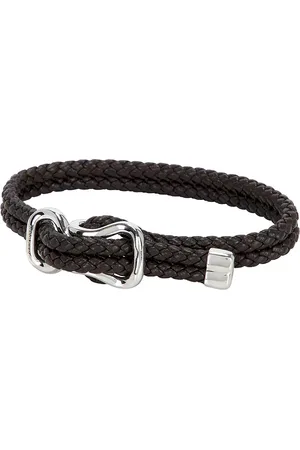 Bottega Veneta Nappa Sterling Silver Bracelet in